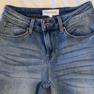Risen Jeans- light wash denim flare